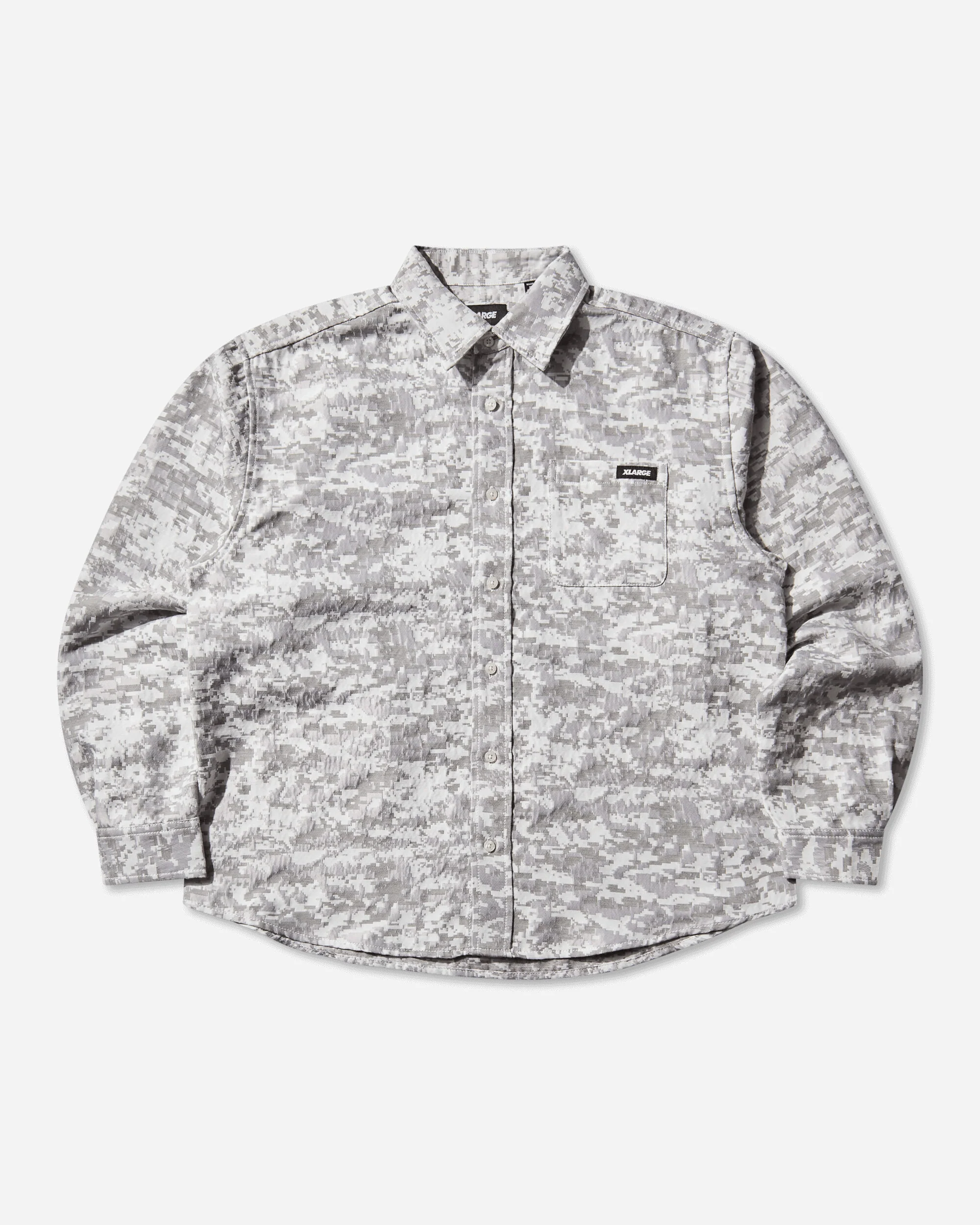 Men's Digital Camo Jacquard Longsleeve Shirt White